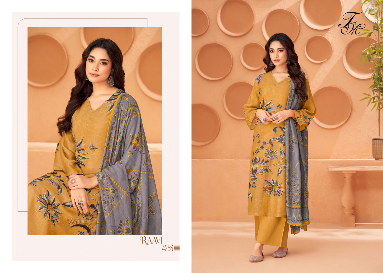 Raavi By T And M Viscose Organza Printed Salwar Kameez Wholesale Price In Surat
